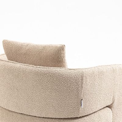 Vinci 1-Seater Fabric Accent Chair - Beige - With 2-Year Warranty